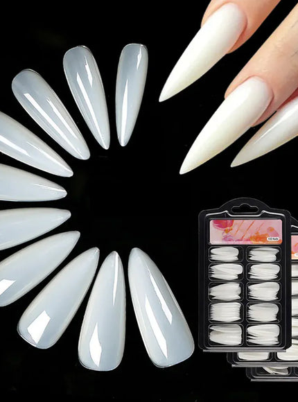 KissICON KissIcon 100Pcs Semi Frosted Clear Nails - Full