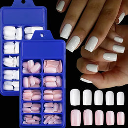 KissICON KissIcon 100Pcs Short Square Nails Full Cover Acrylic