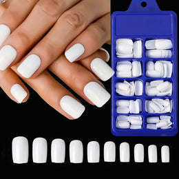 KissICON KissIcon 100Pcs Short Square Nails Full Cover Acrylic
