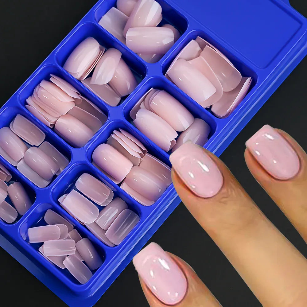 KissICON KissIcon 100Pcs Short Square Nails Full Cover Acrylic