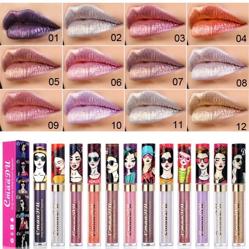 KissICON KissIcon 11 Color Waterproof Lip Gloss - Metallic