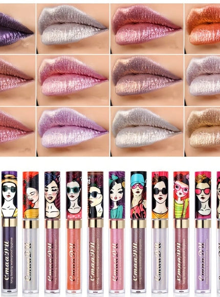 KissICON KissIcon 11 Color Waterproof Lip Gloss - Metallic