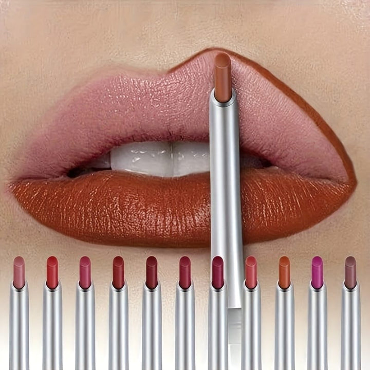 KissIcon 12 Colors Lipstick - Waterproof Matte Long