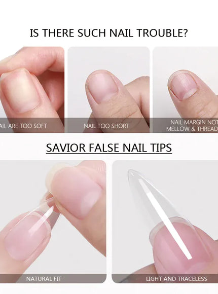KissICON KissIcon 120Pcs False Nails Coffin Tips Clear -