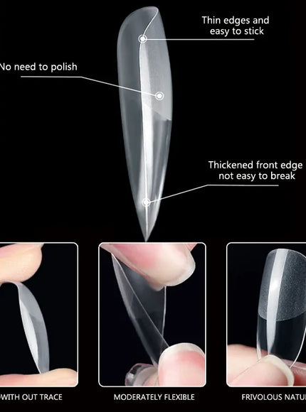 KissICON KissIcon 120Pcs False Nails Coffin Tips Clear -