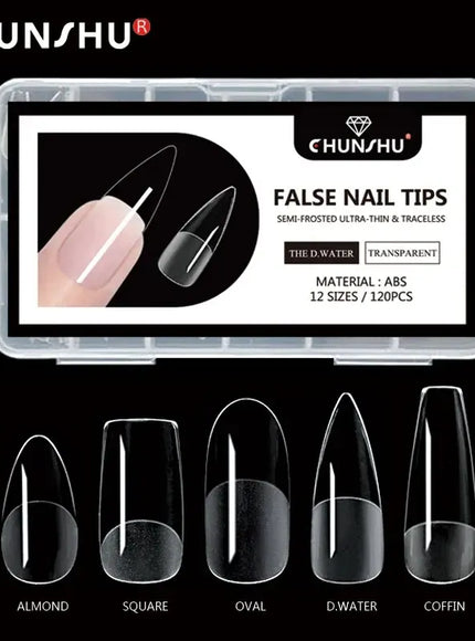 KissICON KissIcon 120Pcs False Nails Coffin Tips Clear -