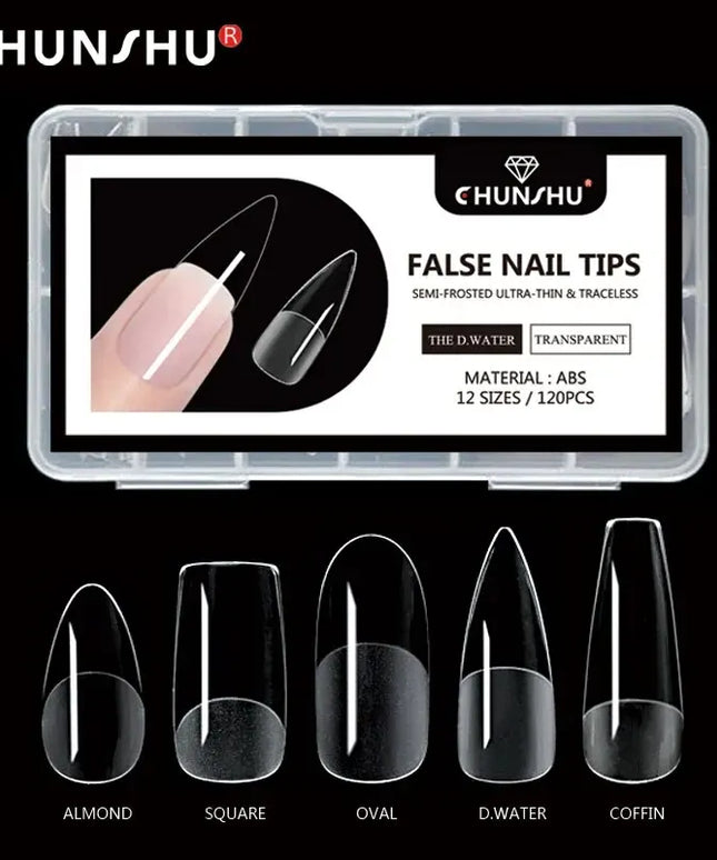KissICON KissIcon 120Pcs False Nails Coffin Tips Clear -