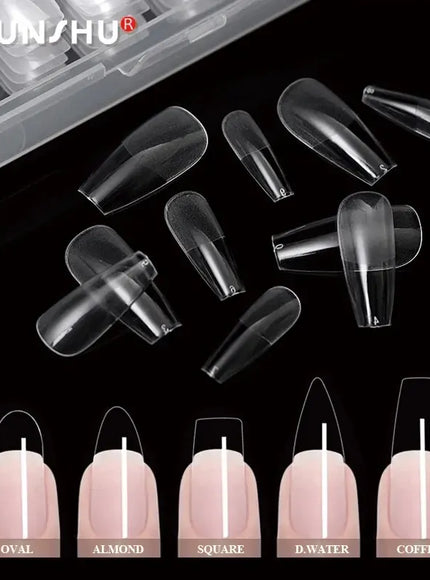 KissICON KissIcon 120Pcs False Nails Coffin Tips Clear -