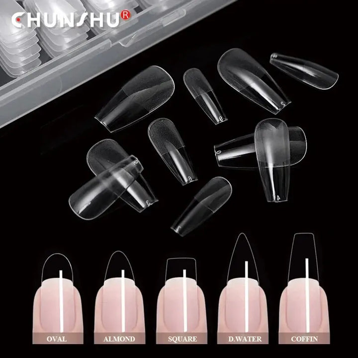 KissIcon 120Pcs False Nails Coffin Tips Clear -