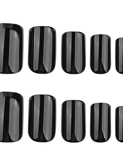 KissICON KissIcon 120Pcs Glossy Black Full Cover Reusable Nails
