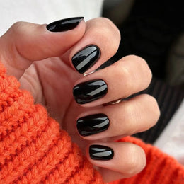 KissICON KissIcon 120Pcs Glossy Black Full Cover Reusable Nails