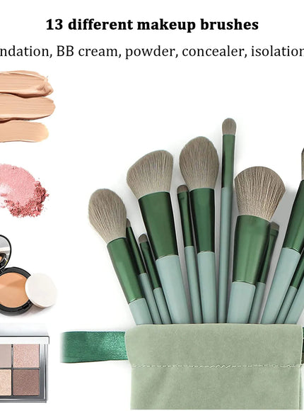 KissICON KissIcon 13Pcs Makeup Brush Set - Soft Goat