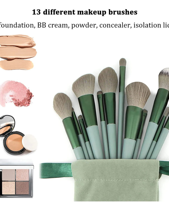 KissICON KissIcon 13Pcs Makeup Brush Set - Soft Goat