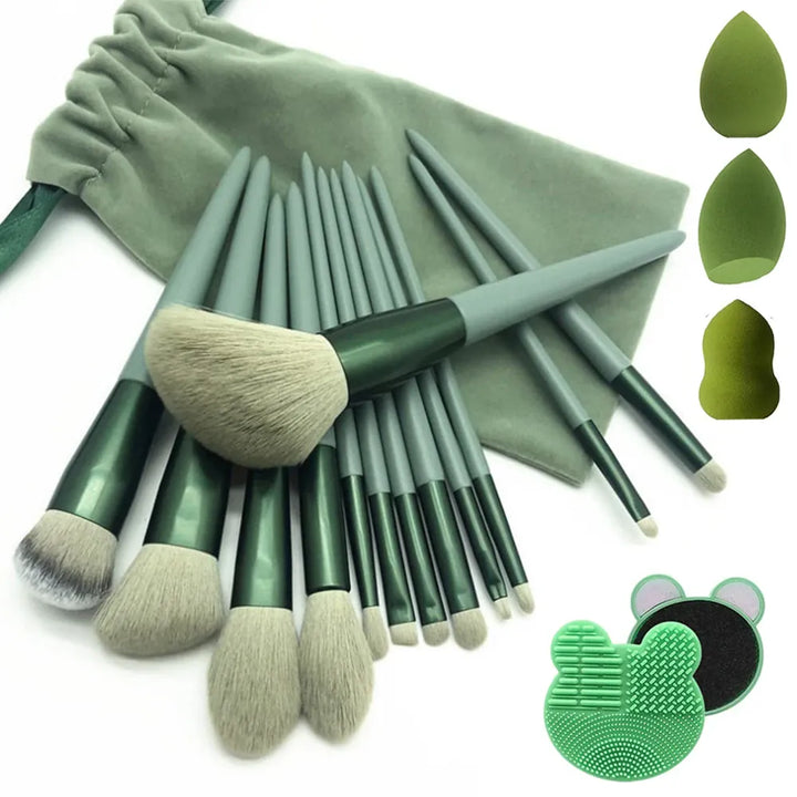 KissIcon 13Pcs Makeup Brush Set - Soft Goat