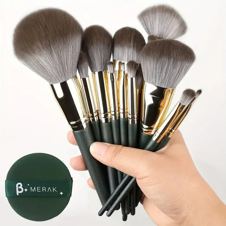 KissIcon 14-Piece Brush Set With Round Sponge -