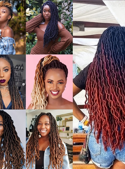 KissICON KissIcon 18 Inch Brown Goddess Faux Locs -