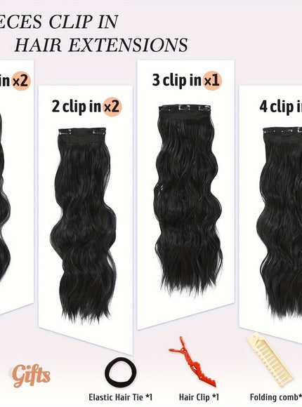 KissICON KissIcon 20 Inch Thick Curly Clip Hair Extensions