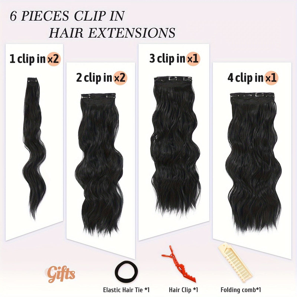 KissICON KissIcon 20 Inch Thick Curly Clip Hair Extensions