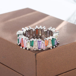 KissICON KissIcon 2024 Ring Golden Silver Zircon Bridal Gift - Shine