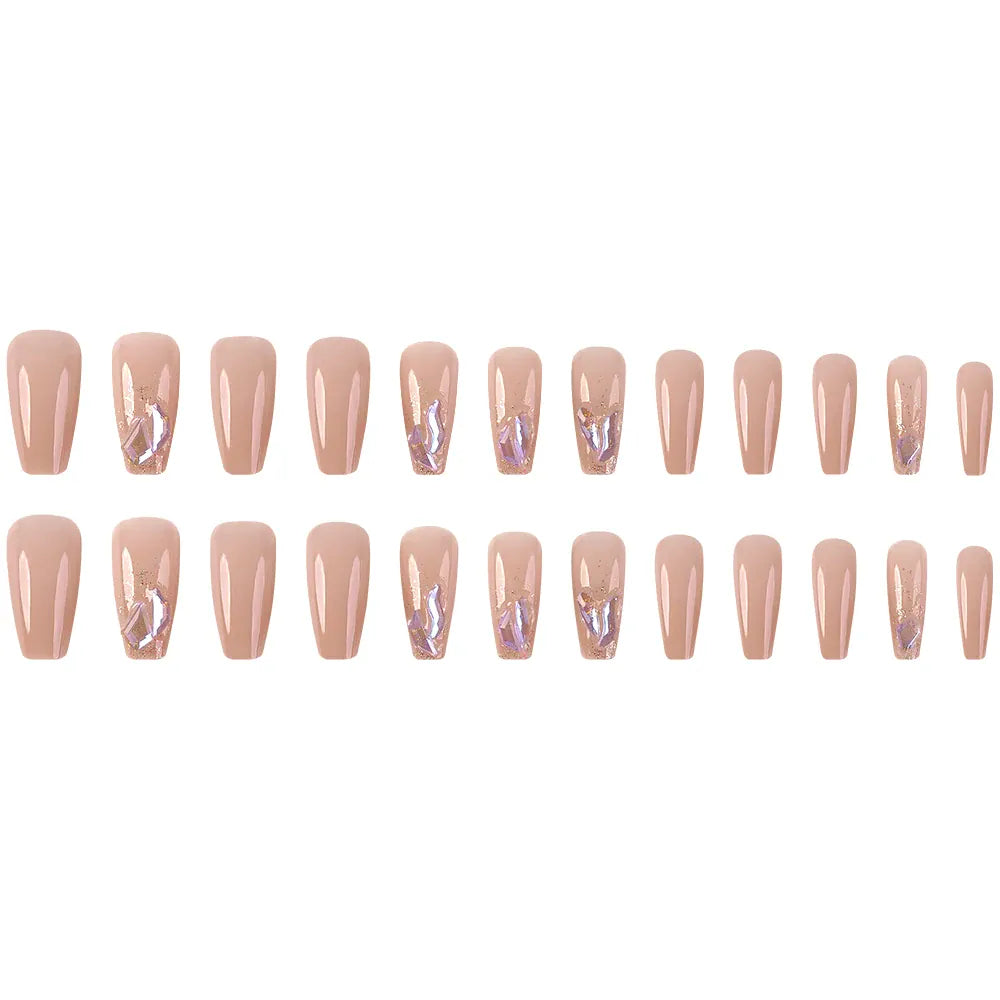 KissICON KissIcon 24 Pc Short Coffin Nails Pink Press