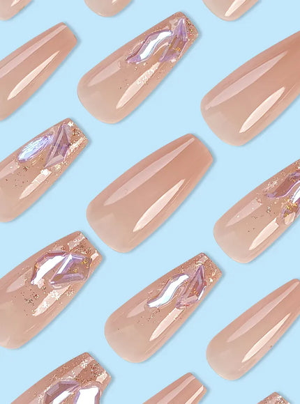 KissICON KissIcon 24 Pc Short Coffin Nails Pink Press