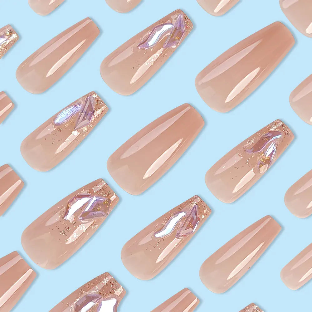 KissICON KissIcon 24 Pc Short Coffin Nails Pink Press