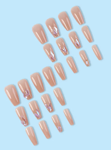 KissICON KissIcon 24 Pc Short Coffin Nails Pink Press
