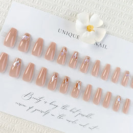 KissICON KissIcon 24 Pc Short Coffin Nails Pink Press