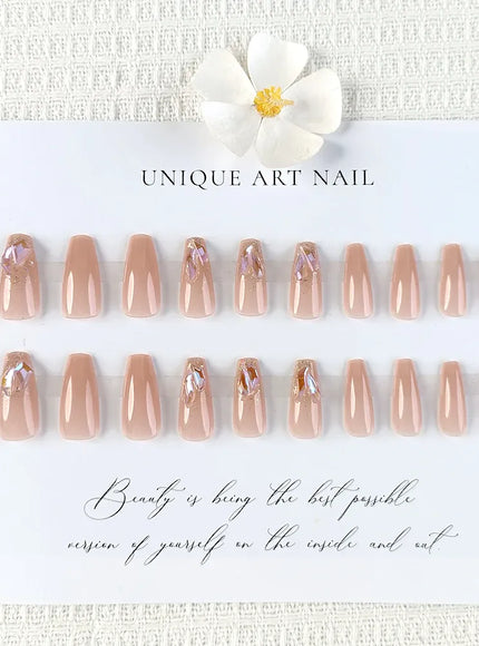 KissICON KissIcon 24 Pc Short Coffin Nails Pink Press