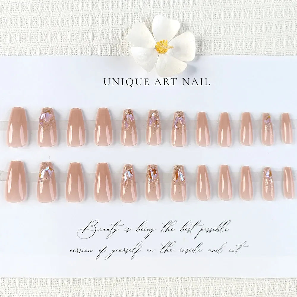 KissICON KissIcon 24 Pc Short Coffin Nails Pink Press
