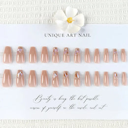 KissICON KissIcon 24 Pc Short Coffin Nails Pink Press