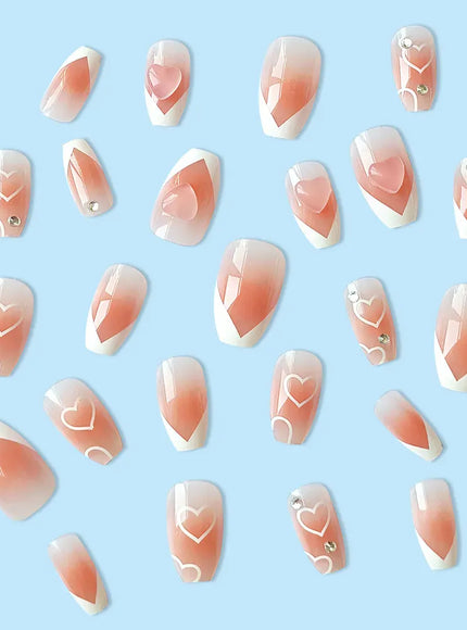 KissICON KissIcon 24 Pc Short Coffin Nails Pink Press
