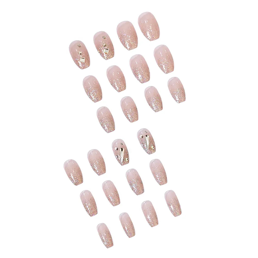 KissICON KissIcon 24 Pc Short Coffin Nails Pink Press