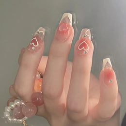 KissICON KissIcon 24 Pc Short Coffin Nails Pink Press