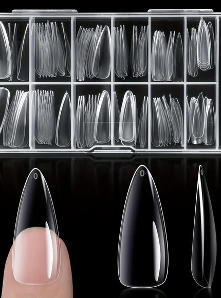 KissICON KissIcon 240Pcs Long Gel Nail Tips Almond Cover
