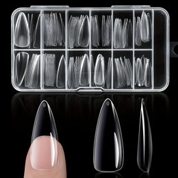 KissICON KissIcon 240Pcs Long Gel Nail Tips Almond Cover
