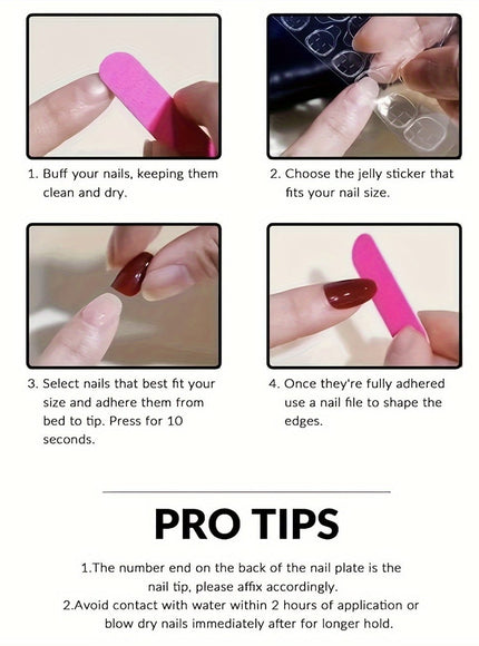 KissICON KissIcon 24Pcs Blue Press On Nails Short Almond