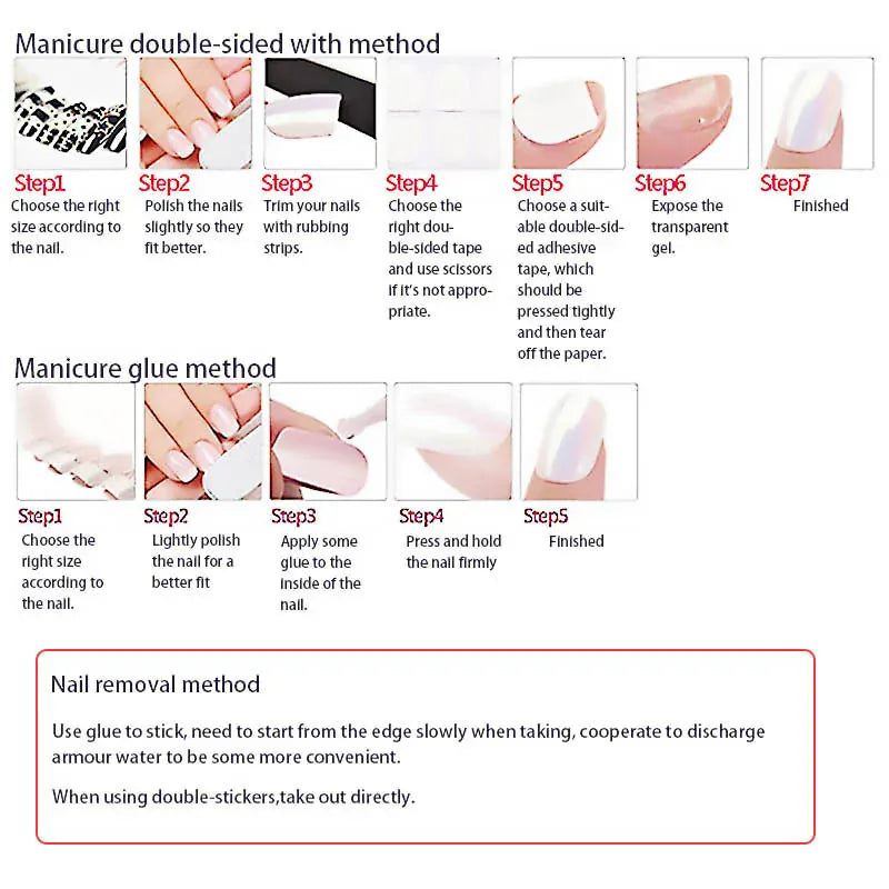 KissICON KissIcon 24Pcs French Nail Tips Press On Longlasting