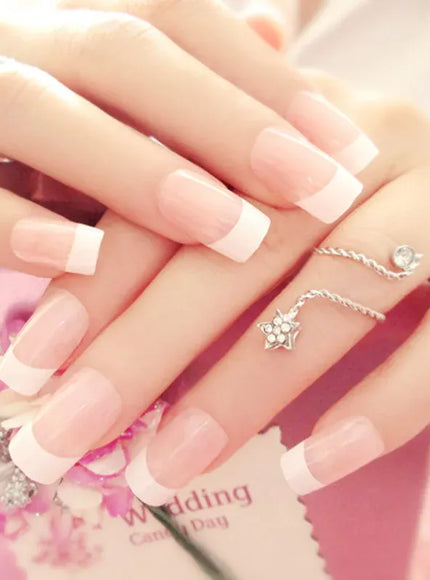 KissICON KissIcon 24Pcs French Nail Tips Press On Longlasting
