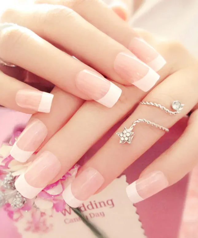 KissICON KissIcon 24Pcs French Nail Tips Press On Longlasting