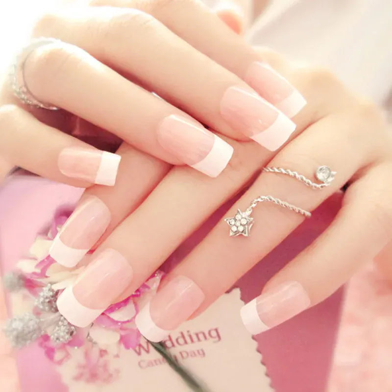 KissICON KissIcon 24Pcs French Nail Tips Press On Longlasting