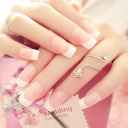 KissICON KissIcon 24Pcs French Nail Tips Press On Longlasting
