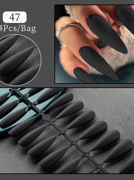 KissICON KissIcon 24Tips False Nail Tips Almond Coffin Extension