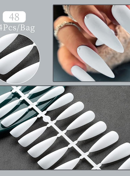KissICON KissIcon 24Tips False Nail Tips Almond Coffin Extension