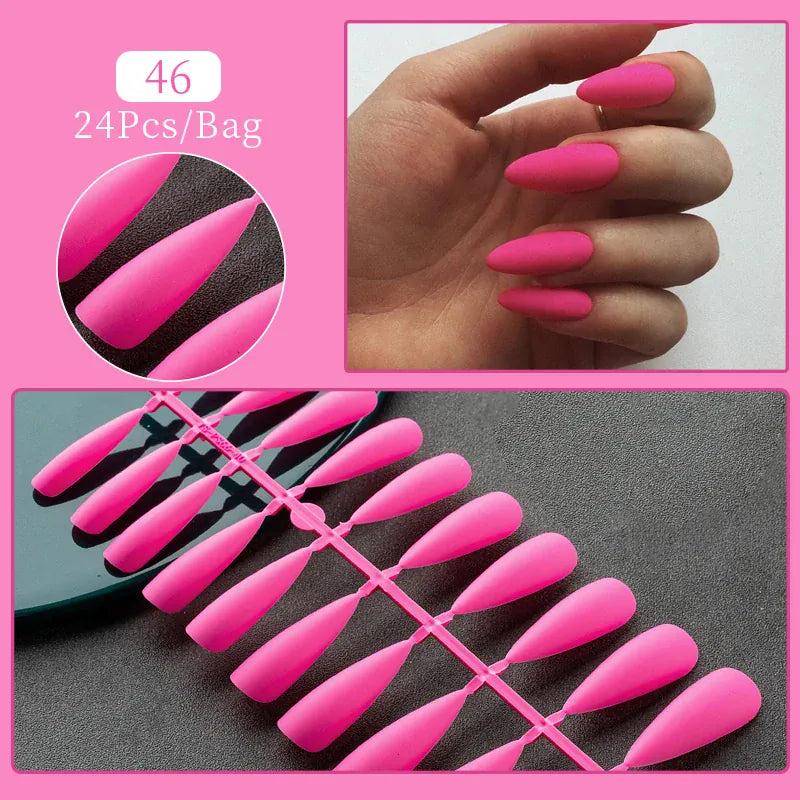 KissICON KissIcon 24Tips False Nail Tips Almond Coffin Extension