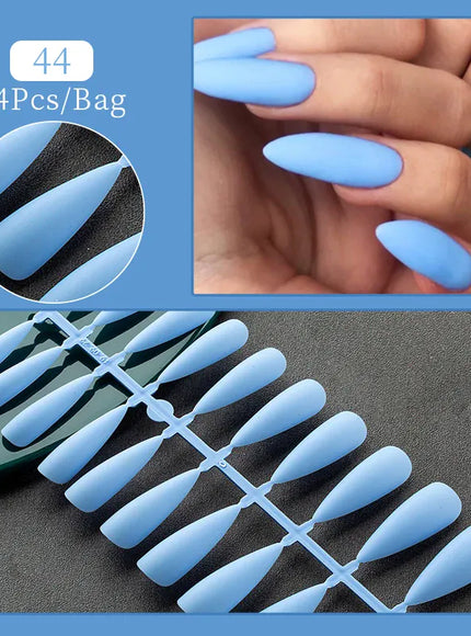 KissICON KissIcon 24Tips False Nail Tips Almond Coffin Extension