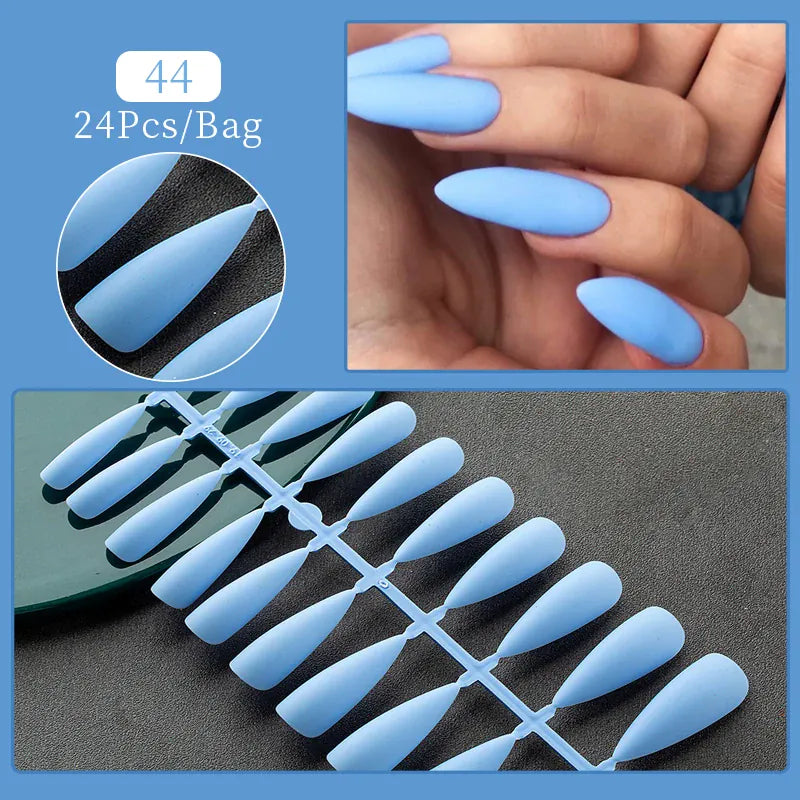 KissICON KissIcon 24Tips False Nail Tips Almond Coffin Extension