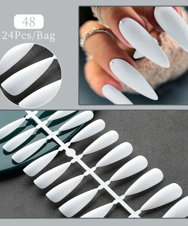 KissICON KissIcon 24Tips False Nail Tips Almond Coffin Extension