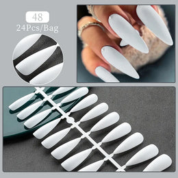 KissICON KissIcon 24Tips False Nail Tips Almond Coffin Extension