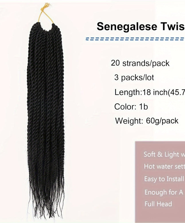 KissICON [KissIcon] 3 Pack Twist Crochet Braids 18 -